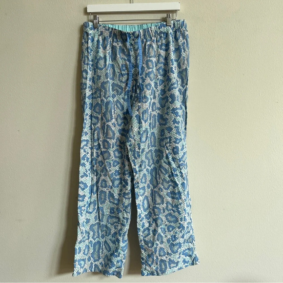 Nick & Nora sleepwear blue python size large pants - Picture 1 of 2